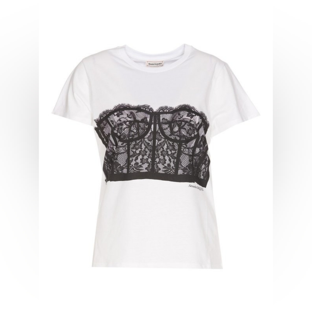 Alexander McQueen Lace Corset T-Shirt